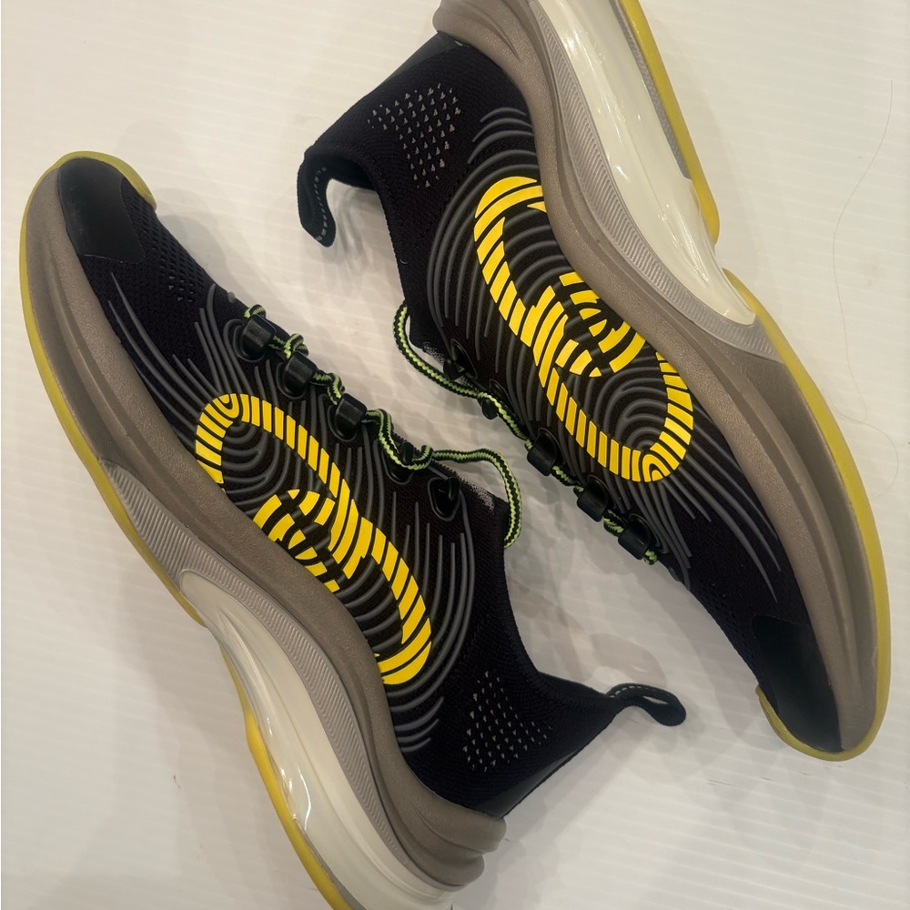 Authentic Gucci Men’s Sneakers Black , Gray and Yellow